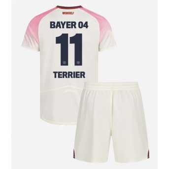 Billige Fotballdrakt Bayer Leverkusen Martin Terrier #11 Replika Bortedraktsett Barn 2025-26 Kortermet (med bukser)
